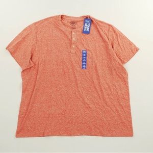 Foundry Big & Tall Men’s Henley T-Shirt 4XL Orange
